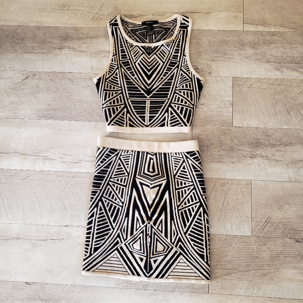 Forever 21 Tank Top and Skirt Matching Outfit